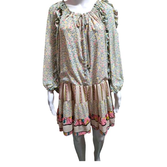 Free People Flowers In Your Hair Ruffle Dress. - Picture 2 of 5